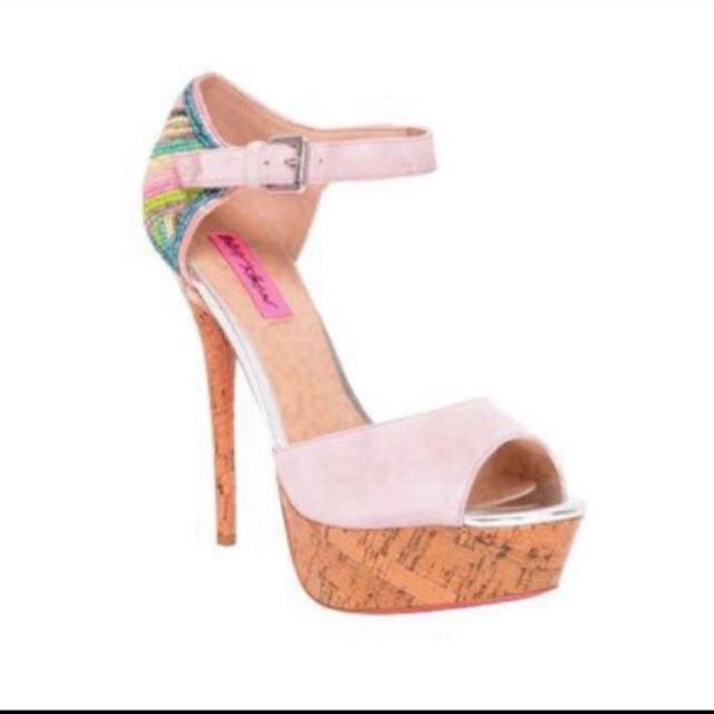 Betsey Johnson Izabell Pink Platform Stiletto 9